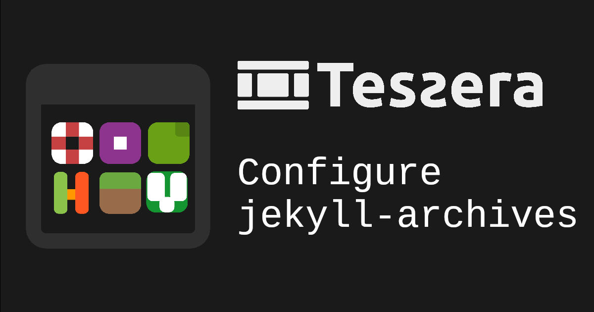 Configure jekyll-archives