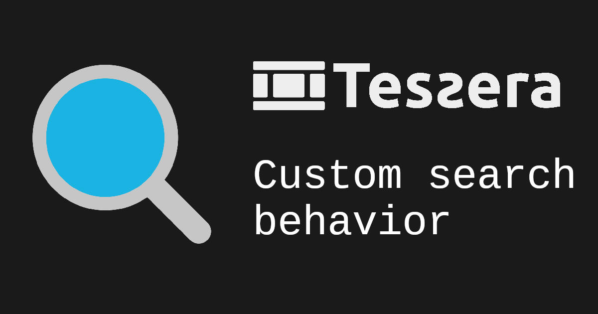 Custom search behavior