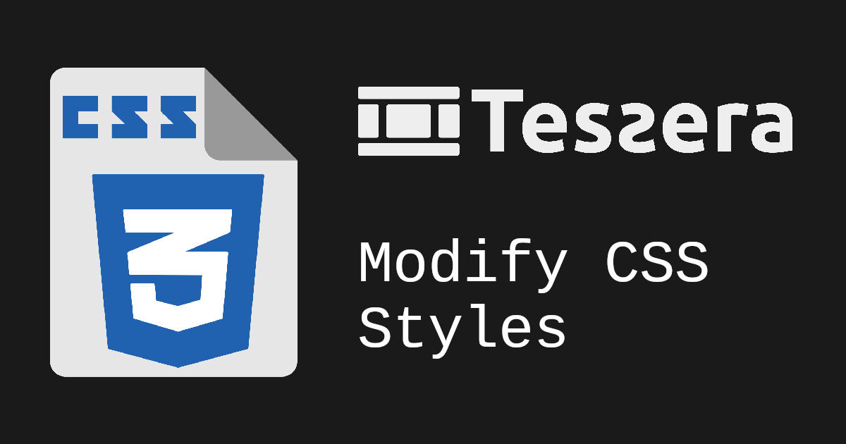 Modifyng CSS Styles