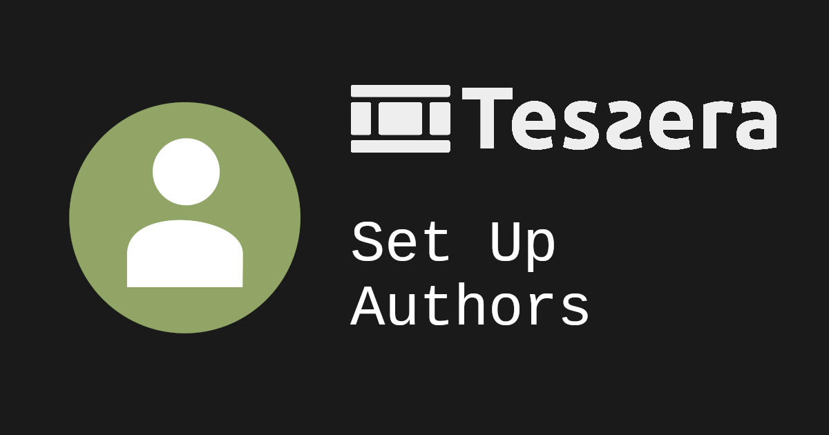 Set up authors