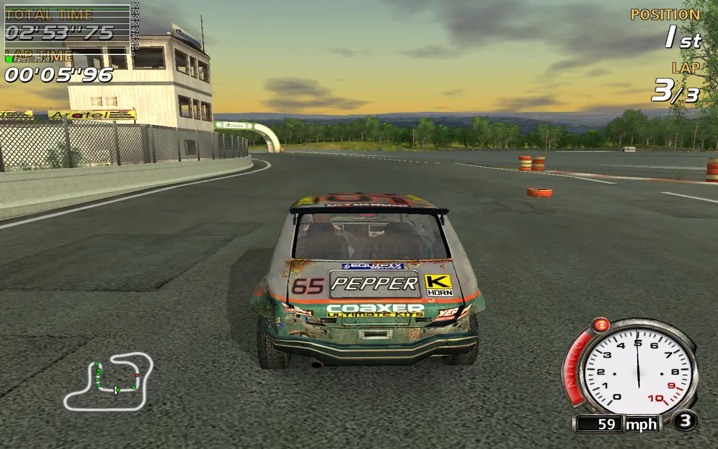 Flatout con información de GALLIUM_HUD