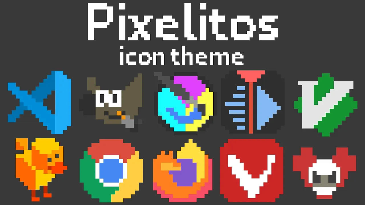 Como hice mi propio pack de iconos GTK/Qt para Linux y BSD? Pixelitos icon theme